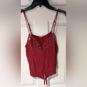 Charlotte Russe Burgundy Lace Detail Camisole